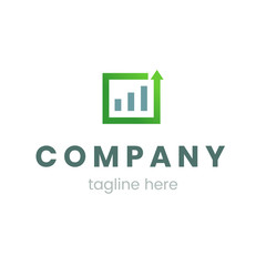 Fototapeta premium Business graph or chart logo for company. Template isolated symbol on white background, creative vector illustration.