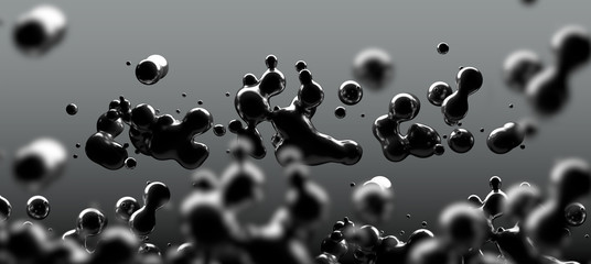 Fondo abstracto de liquido,tinta o petroleo flotando.Fisica de liquidos y ciencia