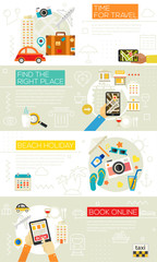 Time For Travel Concept Illustrations