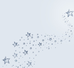 Fototapeta premium Blue Water Stars Pattern