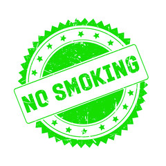 No Smoking green grunge stamp isolated