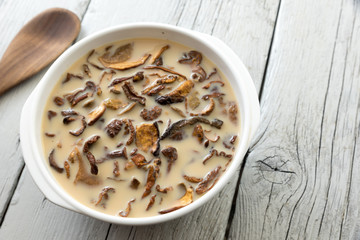 Cook the dried mushrooms