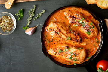 Chicken breast with tomato sauce