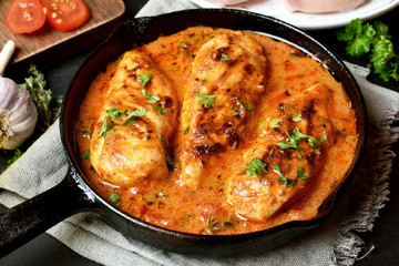 Chicken breast with tomato sauce