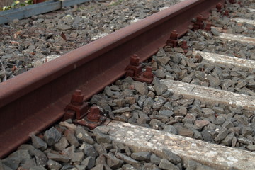 Fototapeta na wymiar old rusty railway