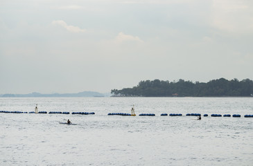 Naklejka premium sea kayaking scenery