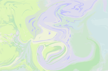 Fototapeta na wymiar Pastel violet green digital marbling. Elegant marbled vector background.