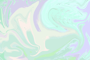 Pastel yellow mint digital marbling. Elegant marbled vector background.