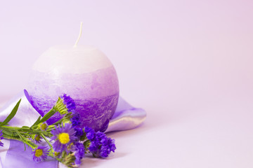 Obraz na płótnie Canvas Lavender aromatherapy spa concept