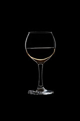 Glass with a white wine.
