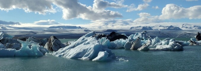 Islandia - lodowa laguna Jökulsárlón - obrazy, fototapety, plakaty