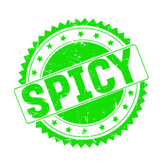 Spicy green grunge stamp isolated