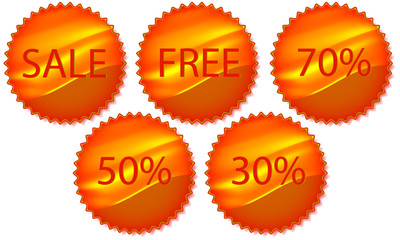 Special discount sale stickers, vector illustration for your design.
