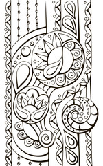 black and white decorative vector pattern