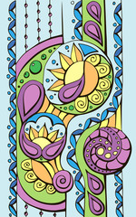 linear decorative color vector pattern