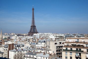 Fototapeta na wymiar Vue de la Tour Eiffel
