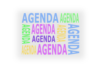 agenda,mots colorés,concept