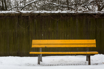 Yellow bench