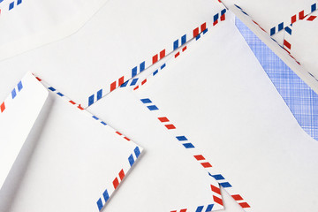 Simple blank white envelopes with clipping path