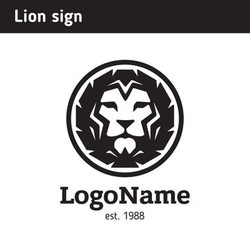 Logo of the lion's face, symbolizes confidence and strength