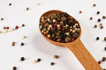 Mix of six colorful peppers seasoning