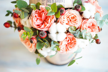 Summer flowers in gift box