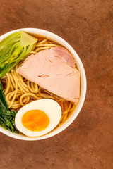 Japanese Style Pork Ramen Noodle Soup