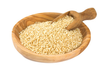sesame seeds isolated on white