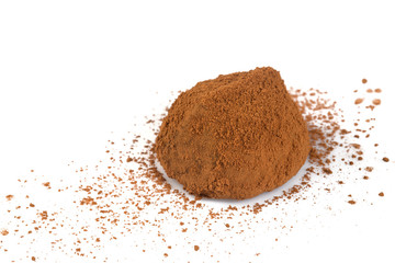 chocolate truffles isolated on white