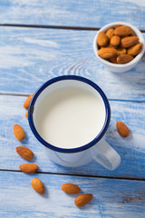 bottle of almond milk