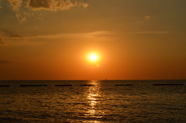 Sea view sunset in Thailand