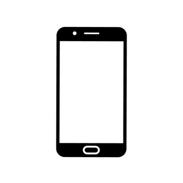 Smartphone icon. Cellphone screen vector mockup on white background