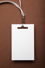 Empty Mockup of Identity Card Template.