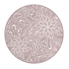 Decorative floral ornament in East style. Mandala.