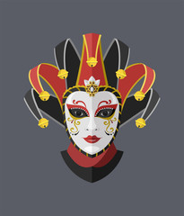Venetian carnival mask. Vector illustration