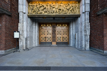 Details am Rathaus in Oslo, Norwegen