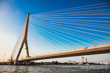 The Rama VIII Bridge is a cable-stayed bridge in Bangkok Thailand.