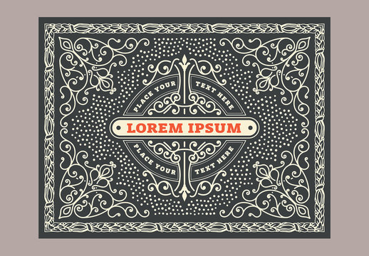 Ornate Packaging Label 2