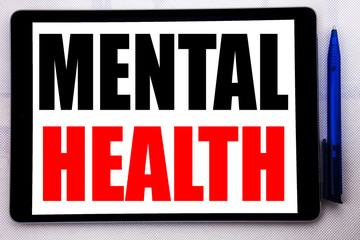 Conceptual hand writing text caption inspiration showing Mental Health. Business concept for...