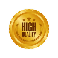 Vector High Quality Gold Sign, Round Label