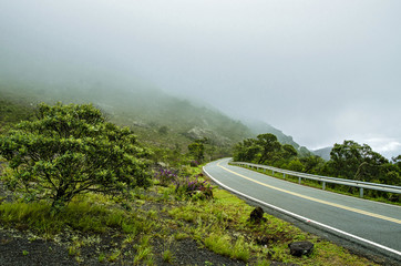 The view of the mountains