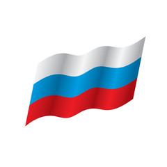 Russia flag, vector illustration