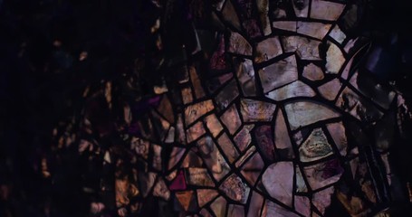 Gold silver light patterns on iridescent holographic mosaic - Powered by Adobe