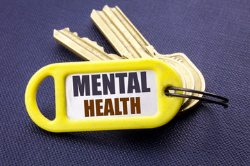 Handwriting Announcement text showing Mental Health. Business concept for Anxiety Illness Disorder...
