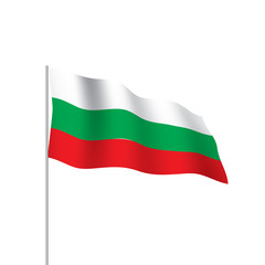 Fototapeta na wymiar Bulgaria flag, vector illustration