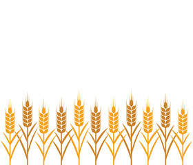 vector logo design and elements of wheat grain, wheat ears, wheat seed, or wheat rye