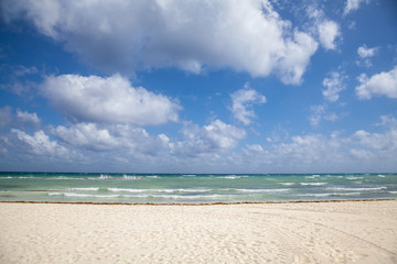Beautiful sea view, white sand, blue sky