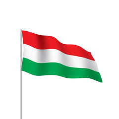Obraz premium Hungary flag, vector illustration
