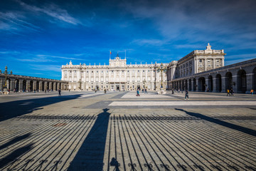 Obraz premium Royal Palace of Madrid is the official residence of the Spanish Royal Family at the city of Madrid, Spain