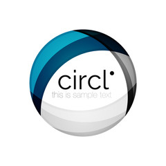 Clean professional colorful circle business icon